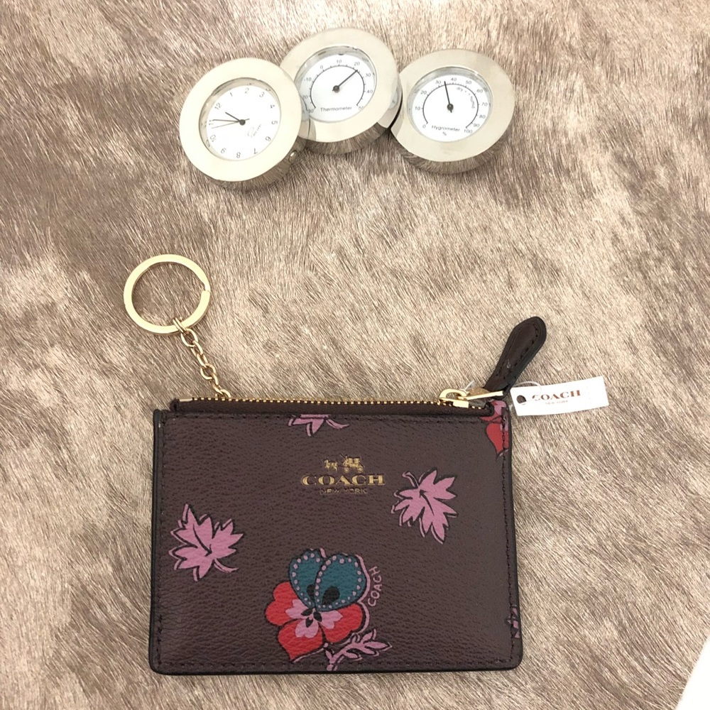 ⚡️Flash Sale⚡️Coach wildflower keychain ID holder